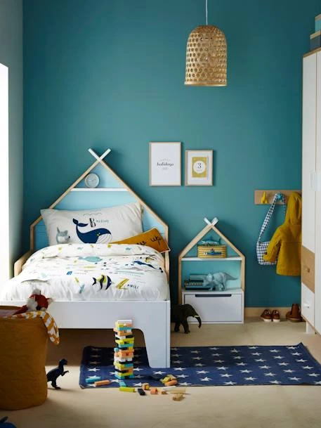 Chevet Enfant Fond Réversible Bleu Ou Rose LIGNE TIPILI Blanc - Vertbaudet – Image 4