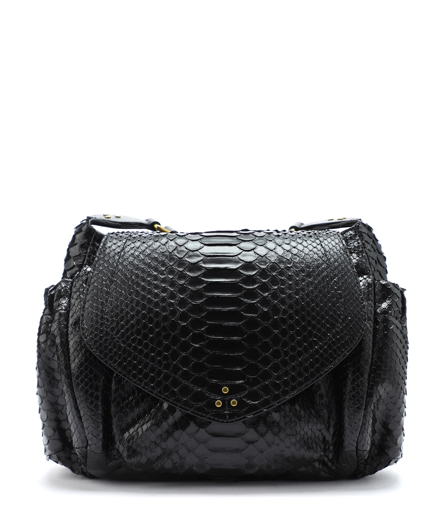 Jérôme Dreyfuss Sac Helmut S Cuir Python Noir