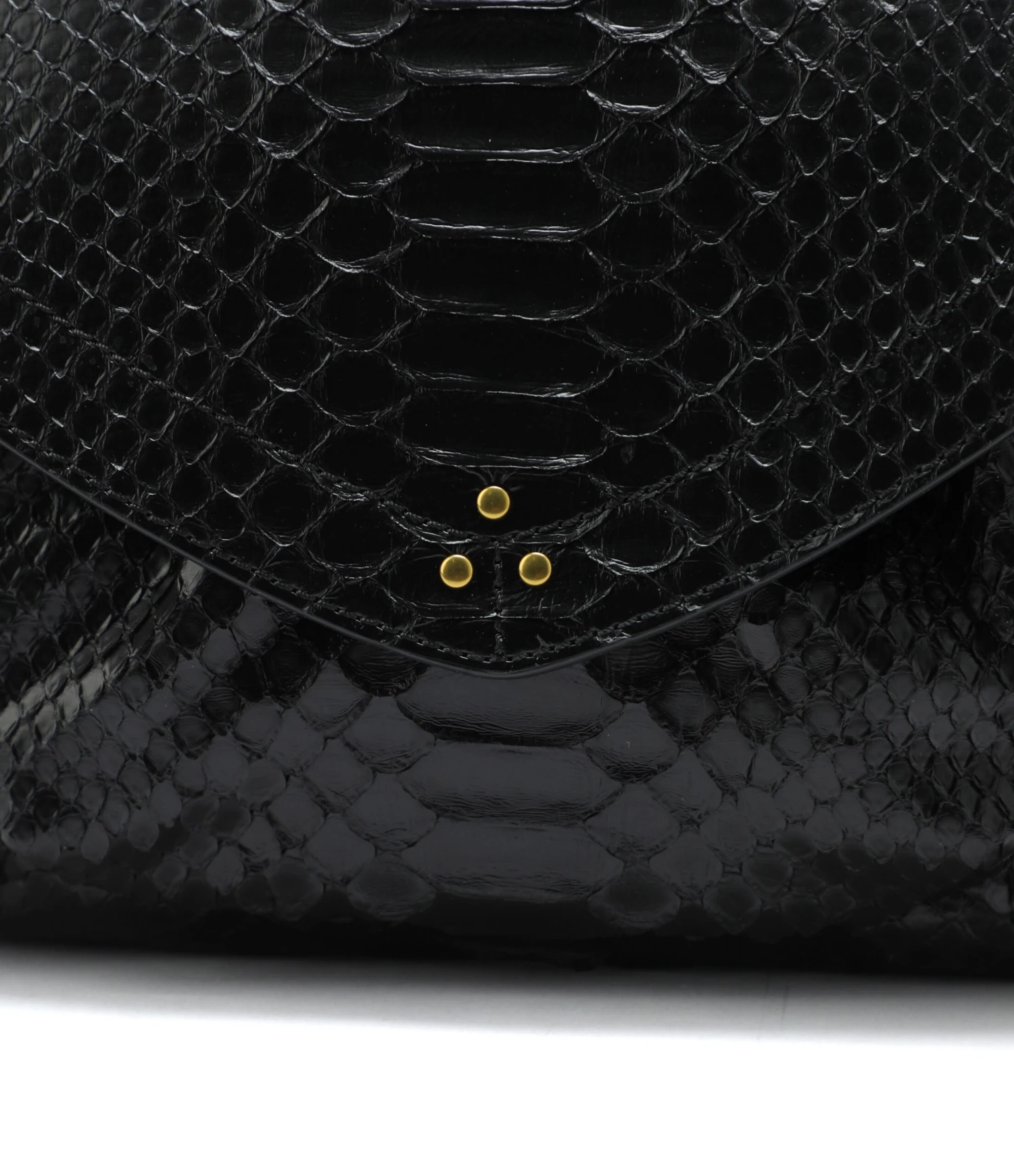 Jérôme Dreyfuss Sac Helmut S Cuir Python Noir – Image 4