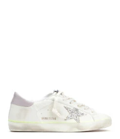 Golden Goose Baskets Superstar Cuir Blanc Platinum Lilas