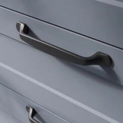 Castorama Poignée De Meuble Nœud GoodHome Govlin Aluminium Mat Noir L.164mm X L.20mm X H. 24mm Entraxe 128mm