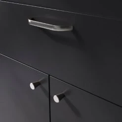 Castorama Poignée De Meuble Nœud GoodHome Irvil Aluminium Effet Nickel Satin Gris L.142mm X L.12mm X H. 30mm Entraxe 128mm