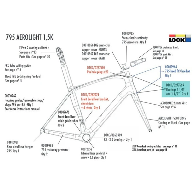 Roulement Jeu De Direction Look Head Fit 3 - DTCD/0277669
