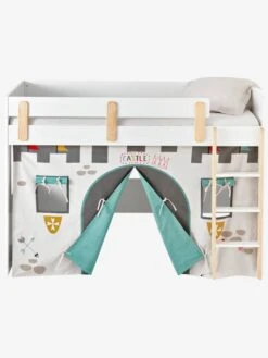 Tente De Lit Château Fort Pour Lit Mezzanine Mi Hauteur Ligne Everest Gris - Vertbaudet