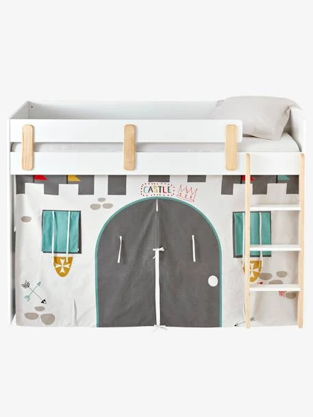 Tente De Lit Château Fort Pour Lit Mezzanine Mi Hauteur Ligne Everest Gris - Vertbaudet – Image 5