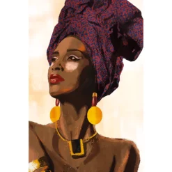 Castorama Toile Imprimée Portrait Femme 60 X 90 Cm Dada Art