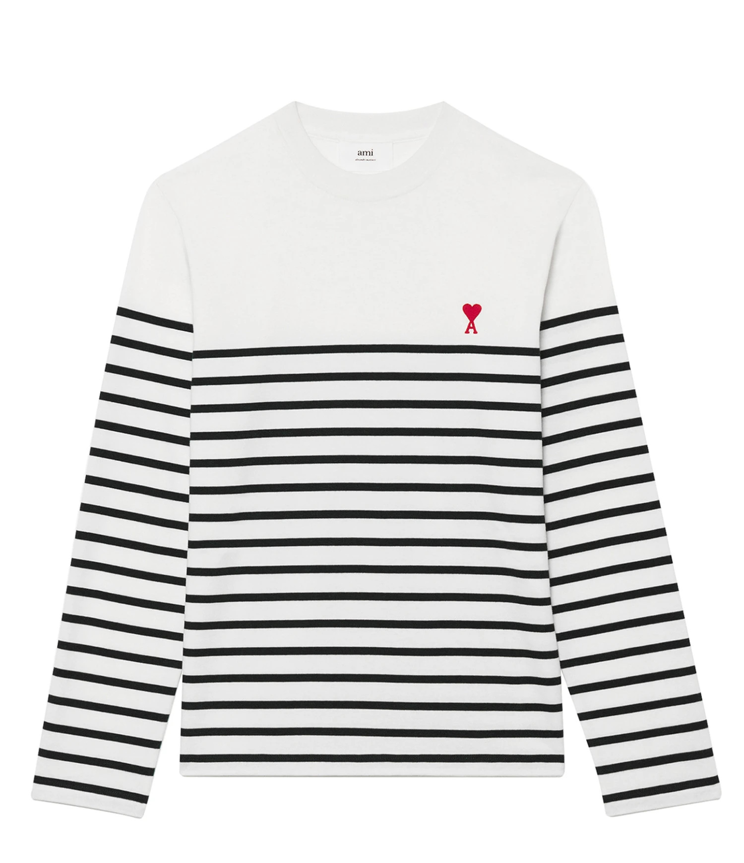 Marinière Unisexe Ami De Cœur Coton Biologique Blanc Noir