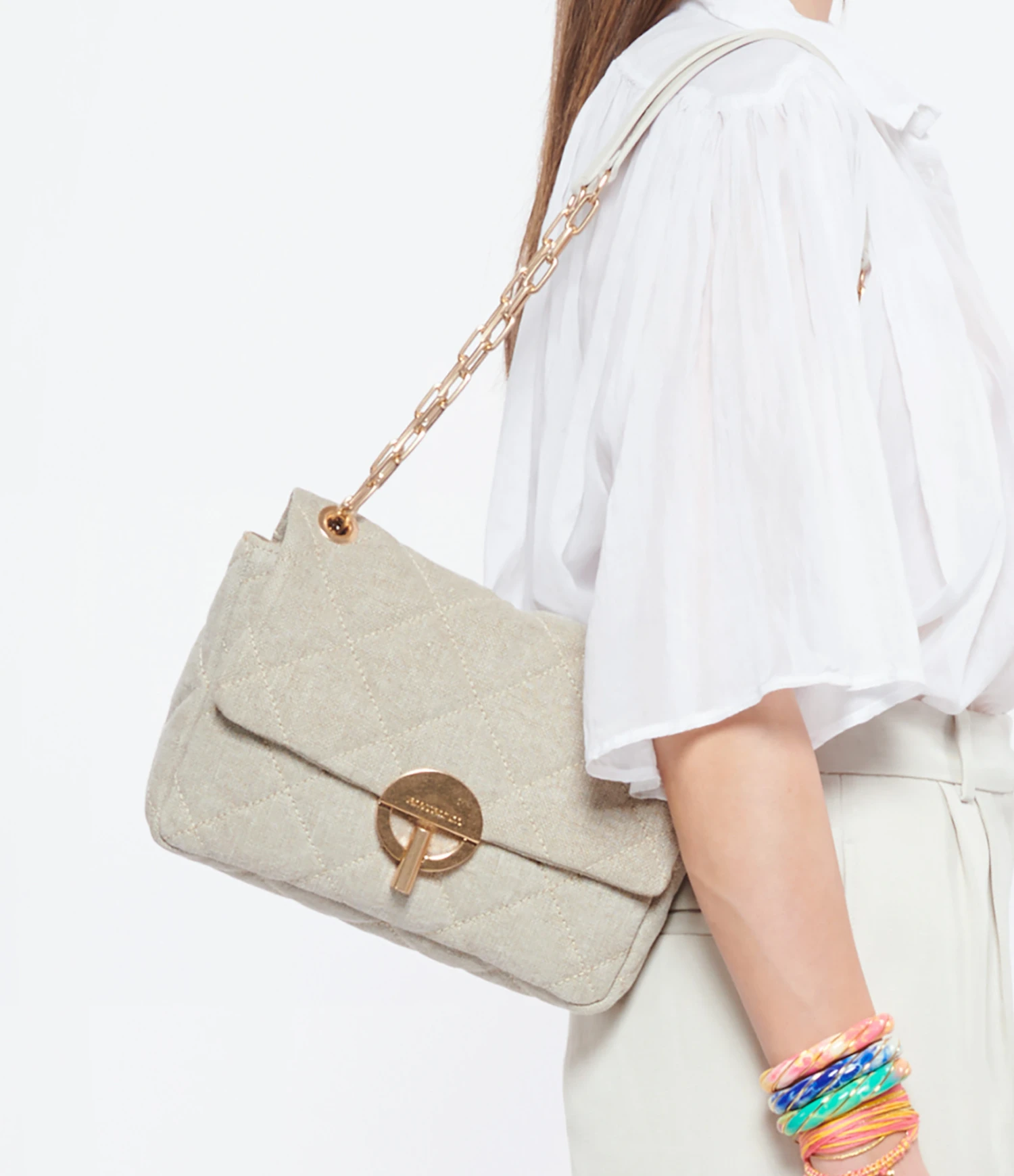 Vanessa Bruno Sac Moon MM Lin Sable â Image 6