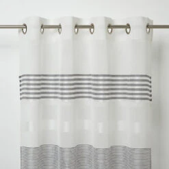Castorama Voilage GoodHome Iris Gris 140 X 260 Cm